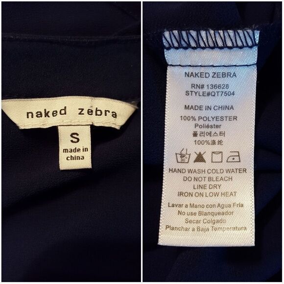 Naked Zebra Cutout Tank Size Small - Picture 8 of 8